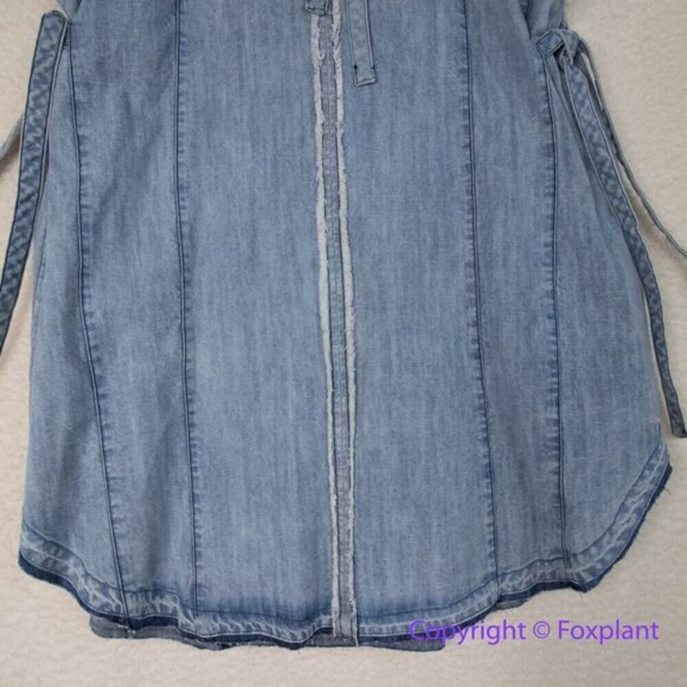 New! FREE PEOPLE Isabella Denim Tunic Dress Faded Vintage, size L - Picture 12 of 16
